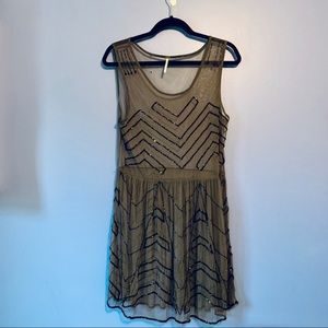 Free people mesh beaded slip